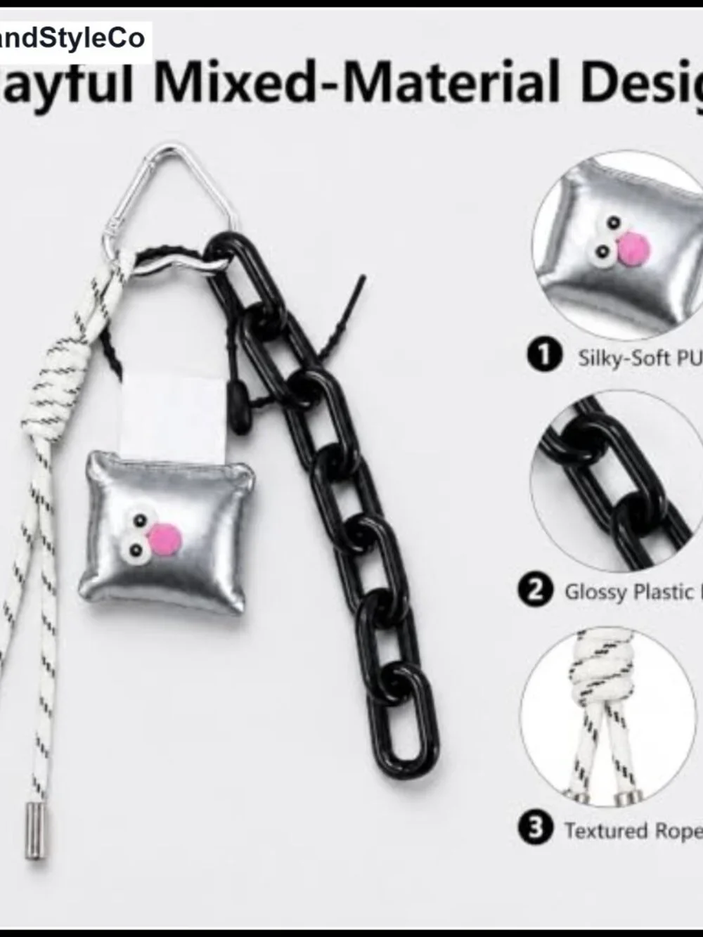 PU Doll Bag Charm, Rhinestone Bow, Keychain, Handbag Backpack Pendant